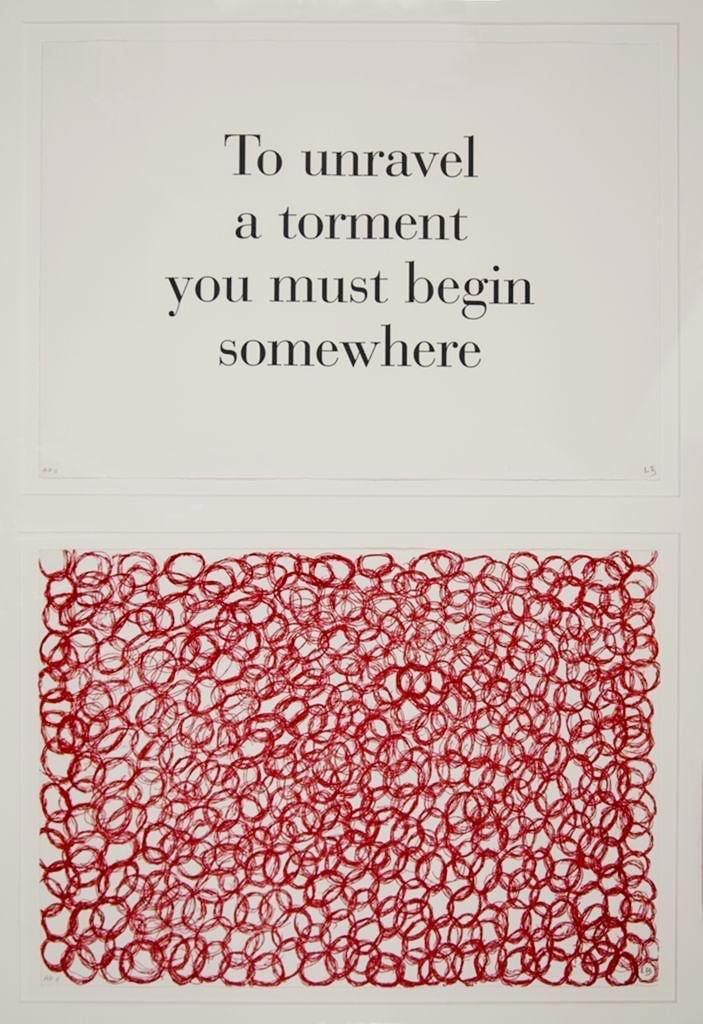 An image uploaded by jack on Aug 17, 2024. May present: louise bourgeois to unravel a torment you must begin somewhere, the museum of modern art, louise bourgeois: what is the shape of this problem?, art.