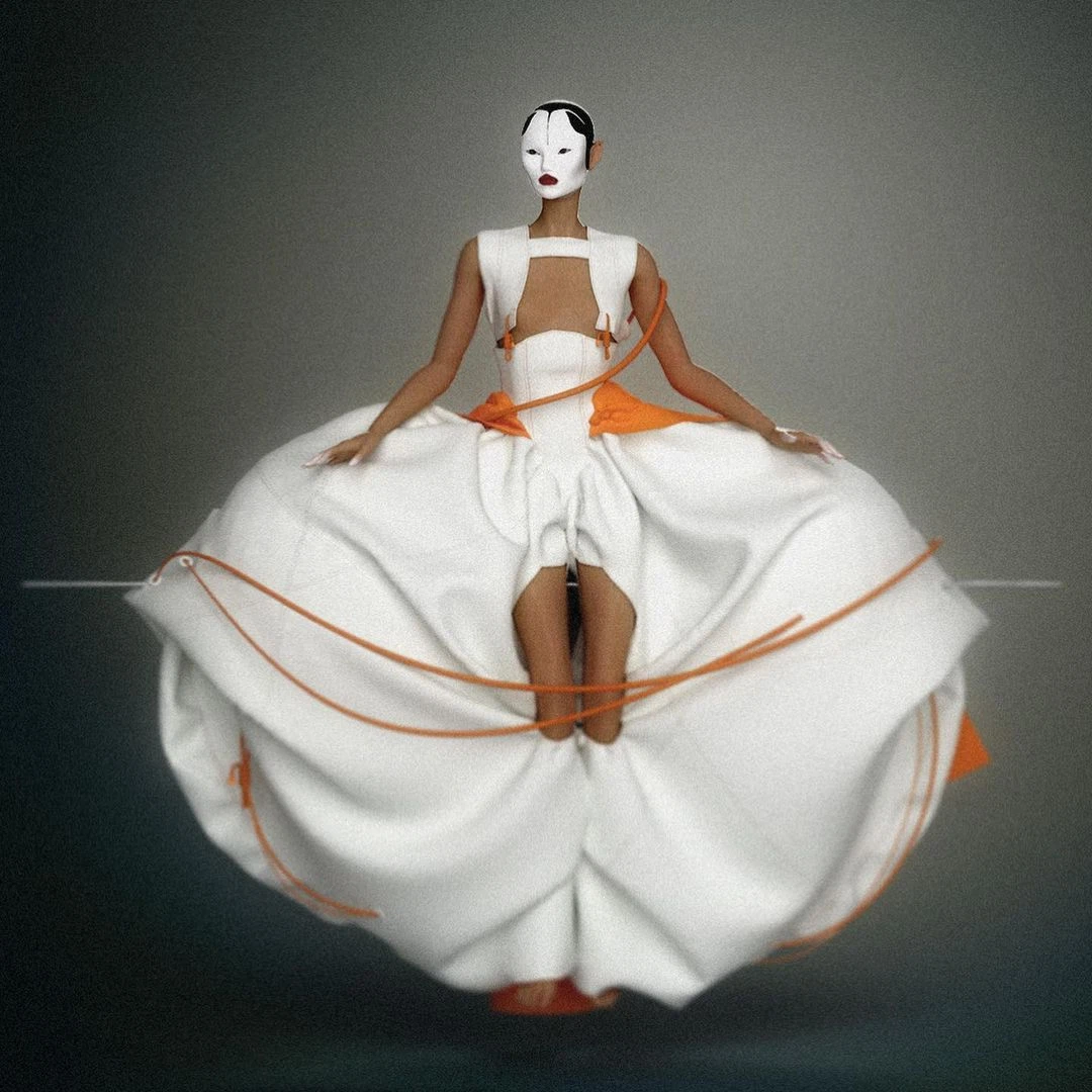 A cover of "3D ‘23" cluster. The owner is varvarushka. The cluster description is "3D fashion artworks by Varvarushka". The cluster consists of 5 elements.