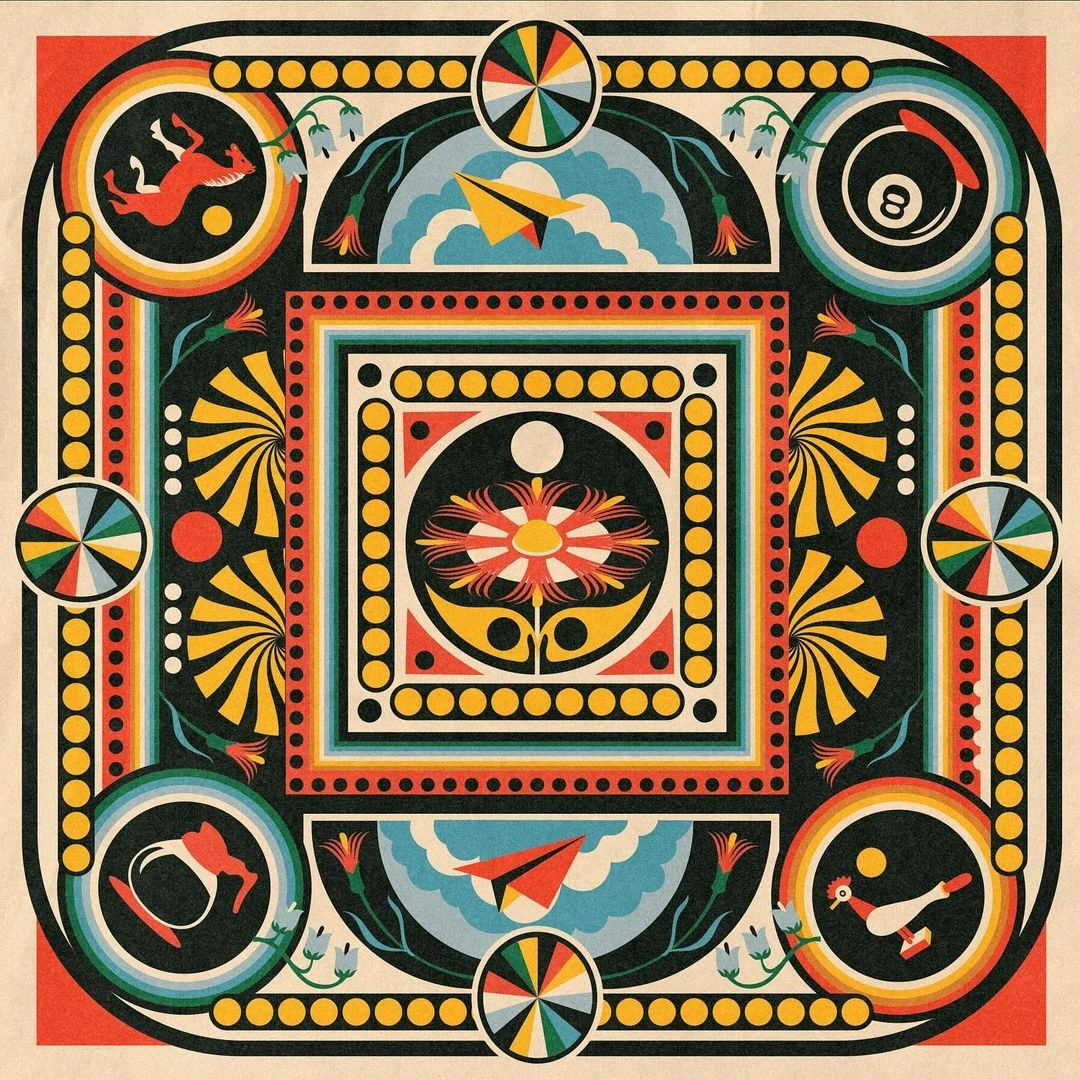 A cover of "Psychedelic Illustration" cluster. The owner is finchform. The cluster consists of 13 elements.